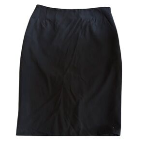 Calvin Klein Collection Elegant Black Wool Pencil Skirt, Size 6
